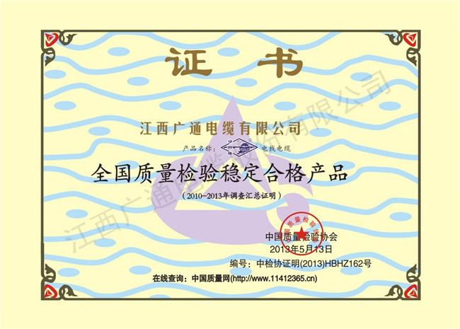 全國質量檢驗穩定產品